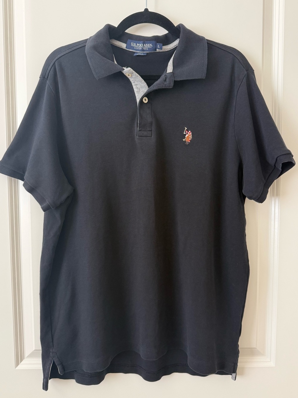 U.S. Polo Assn. Men's Black Polo Shirt - 100% Cotton